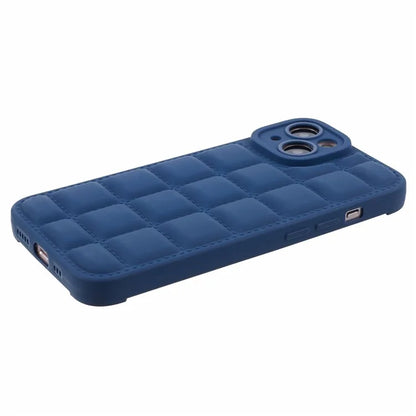 For iPhone 14 Protective Case Down Jacket Texture TPU Slim Phone Cover