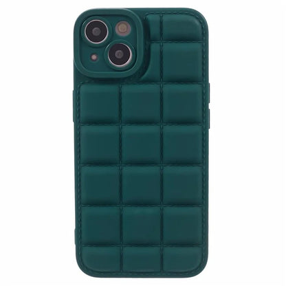 For iPhone 14 Protective Case Down Jacket Texture TPU Slim Phone Cover