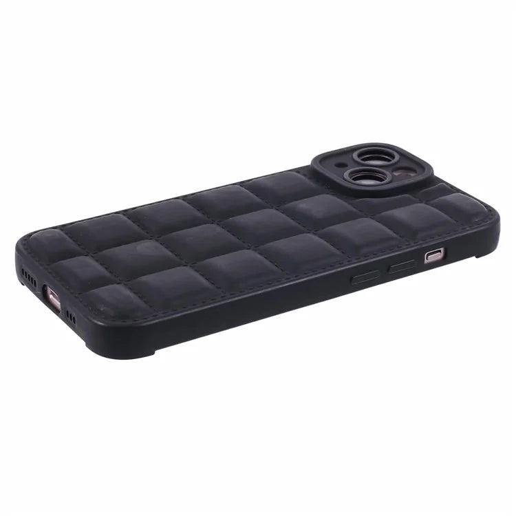 For iPhone 14 Protective Case Down Jacket Texture TPU Slim Phone Cover