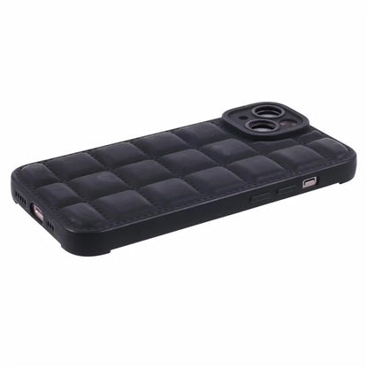 For iPhone 14 Protective Case Down Jacket Texture TPU Slim Phone Cover