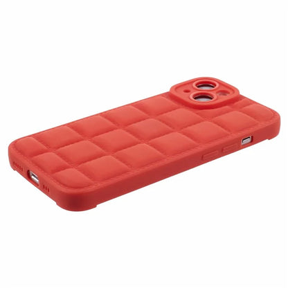 For iPhone 14 Protective Case Down Jacket Texture TPU Slim Phone Cover