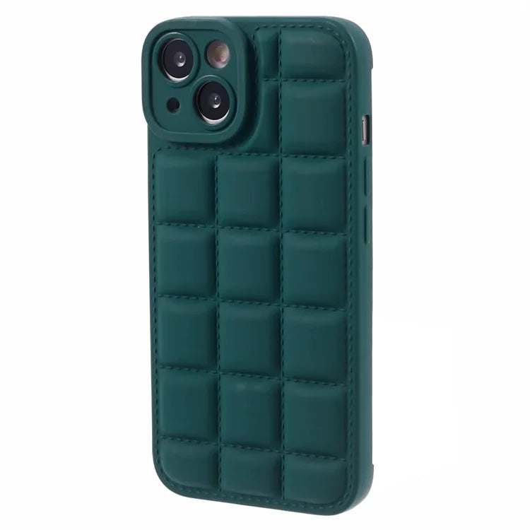 For iPhone 13 6.1 inch Case Down Jacket Texture Shockproof TPU Phone Shell