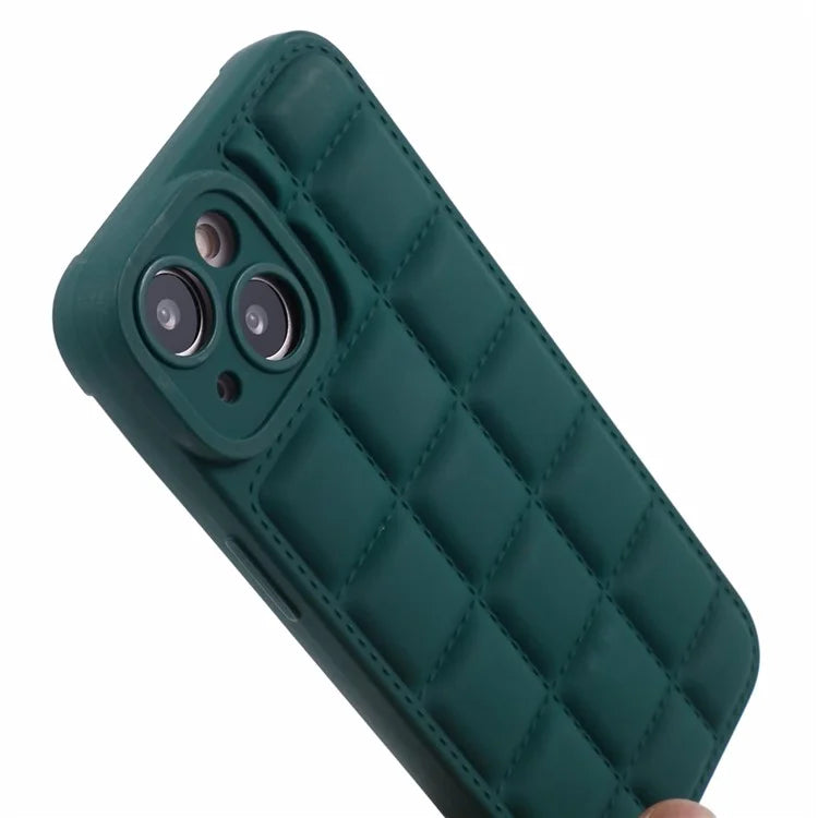 For iPhone 13 6.1 inch Case Down Jacket Texture Shockproof TPU Phone Shell