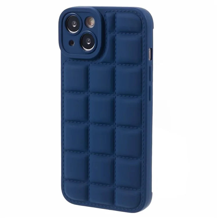 For iPhone 15 Case Down Jacket Texture Protective TPU Phone Case