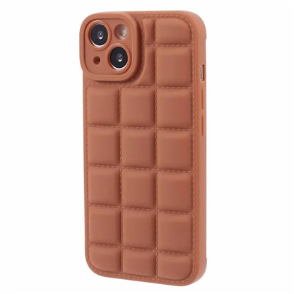 For iPhone 15 Case Down Jacket Texture Protective TPU Phone Case