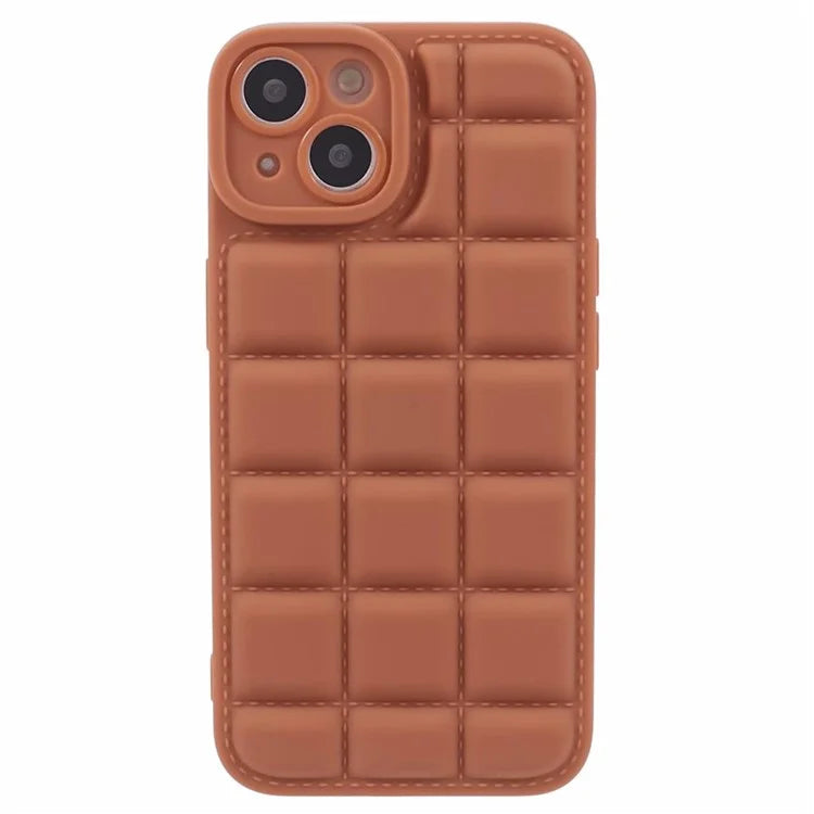 For iPhone 15 Case Down Jacket Texture Protective TPU Phone Case