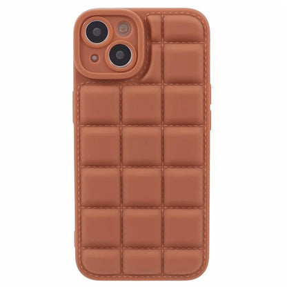 For iPhone 15 Case Down Jacket Texture Protective TPU Phone Case