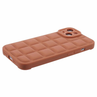For iPhone 15 Case Down Jacket Texture Protective TPU Phone Case