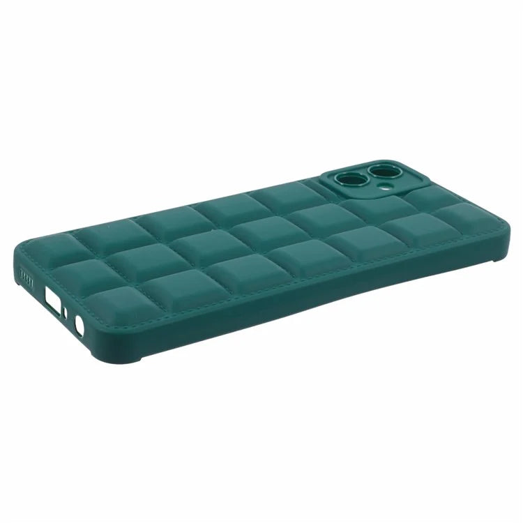 For Samsung Galaxy A05 4G Slim Case Down Jacket Texture Protective TPU Phone Coverish Green