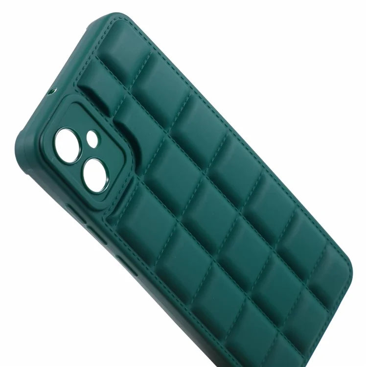 For Samsung Galaxy A05 4G Slim Case Down Jacket Texture Protective TPU Phone Coverish Green