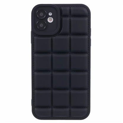 For iPhone 12 6.1 inch Slim Case Down Jacket Texture Shockproof TPU Cell Phone Cover