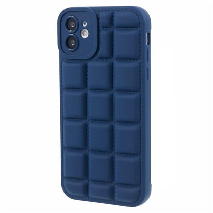 For iPhone 12 6.1 inch Slim Case Down Jacket Texture Shockproof TPU Cell Phone Cover