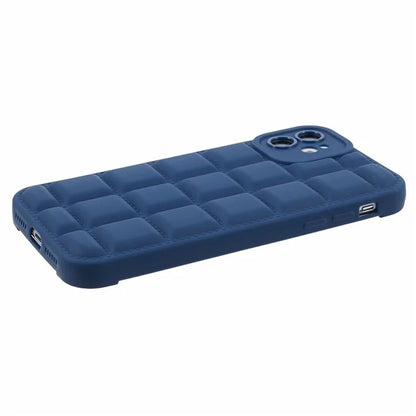 For iPhone 12 6.1 inch Slim Case Down Jacket Texture Shockproof TPU Cell Phone Cover