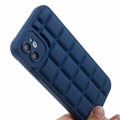 For iPhone 12 6.1 inch Slim Case Down Jacket Texture Shockproof TPU Cell Phone Cover
