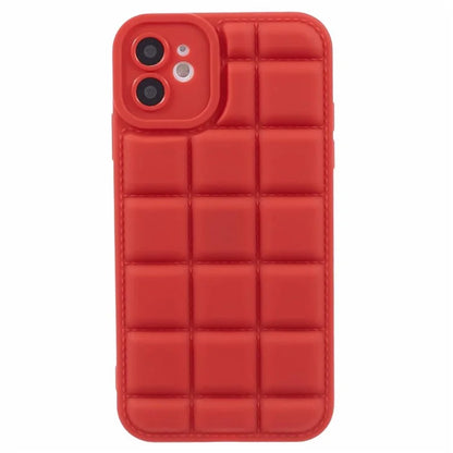 For iPhone 12 6.1 inch Slim Case Down Jacket Texture Shockproof TPU Cell Phone Cover