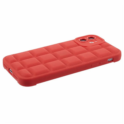 For iPhone 12 6.1 inch Slim Case Down Jacket Texture Shockproof TPU Cell Phone Cover