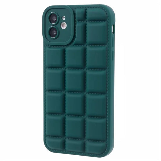 Down Jacket Texture Shockproof Cover for iPhone 11 Slim Case Soft TPU Phone Coverish Green