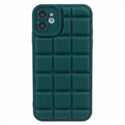 Down Jacket Texture Shockproof Cover for iPhone 11 Slim Case Soft TPU Phone Coverish Green