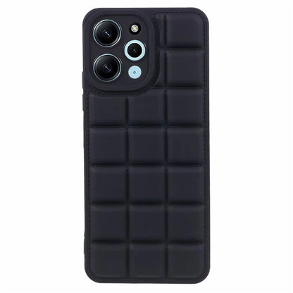 TPU Cover for Xiaomi Redmi 12 4G Grid Down Jacket Texture Anti-fall Cell Phone Cases