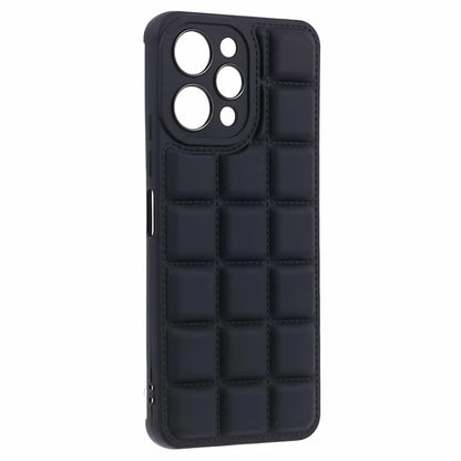 TPU Cover for Xiaomi Redmi 12 4G Grid Down Jacket Texture Anti-fall Cell Phone Cases