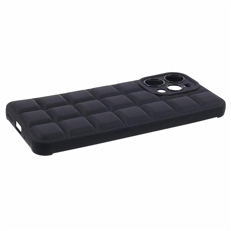 TPU Cover for Xiaomi Redmi 12 4G Grid Down Jacket Texture Anti-fall Cell Phone Cases