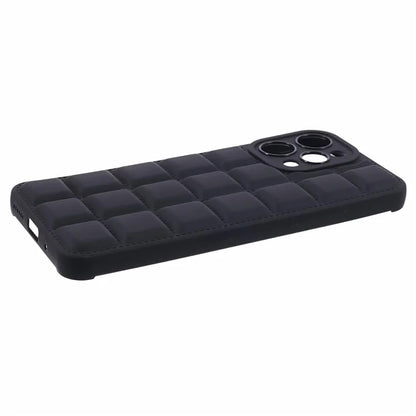 TPU Cover for Xiaomi Redmi 12 4G Grid Down Jacket Texture Anti-fall Cell Phone Cases