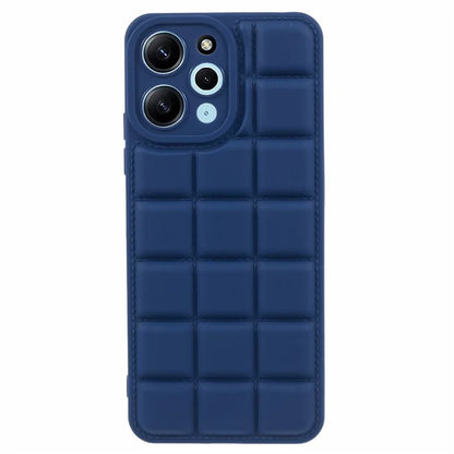 TPU Cover for Xiaomi Redmi 12 4G Grid Down Jacket Texture Anti-fall Cell Phone Cases