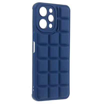 TPU Cover for Xiaomi Redmi 12 4G Grid Down Jacket Texture Anti-fall Cell Phone Cases