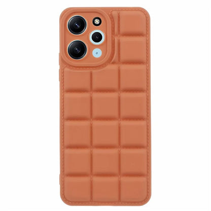 TPU Cover for Xiaomi Redmi 12 4G Grid Down Jacket Texture Anti-fall Cell Phone Cases