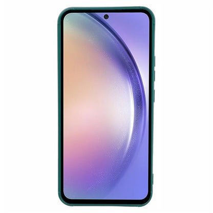 For Samsung Galaxy A54 5G Case Grid Down Jacket Texture Anti-scratch Protective Back Shellish Green
