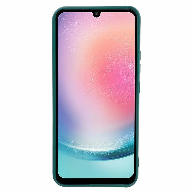 TPU Cover for Samsung Galaxy A34 5G Grid Down Jacket Texture Scratch Proof Cell Phone Casesish Green