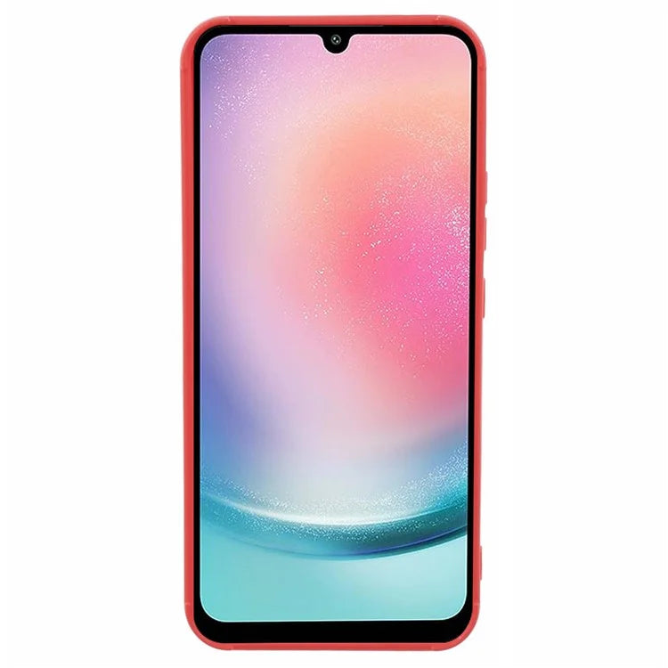 For Samsung Galaxy A24 4G (162.1 x 77.6 x 8.3mm) TPU Case Grid Down Jacket Texture Phone Cover