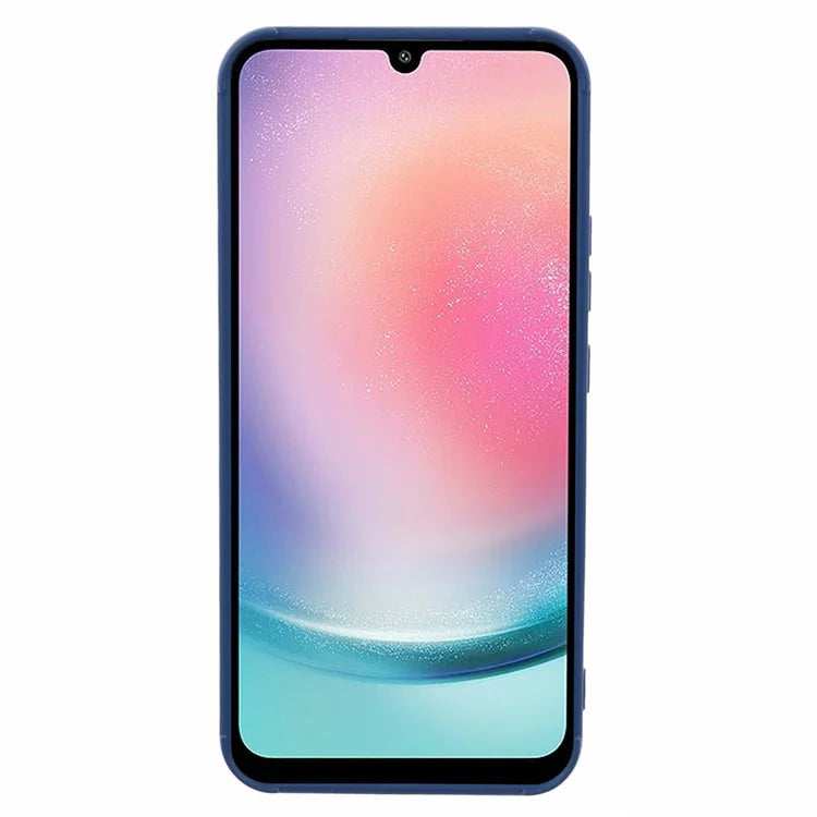 For Samsung Galaxy A24 4G (162.1 x 77.6 x 8.3mm) TPU Case Grid Down Jacket Texture Phone Cover