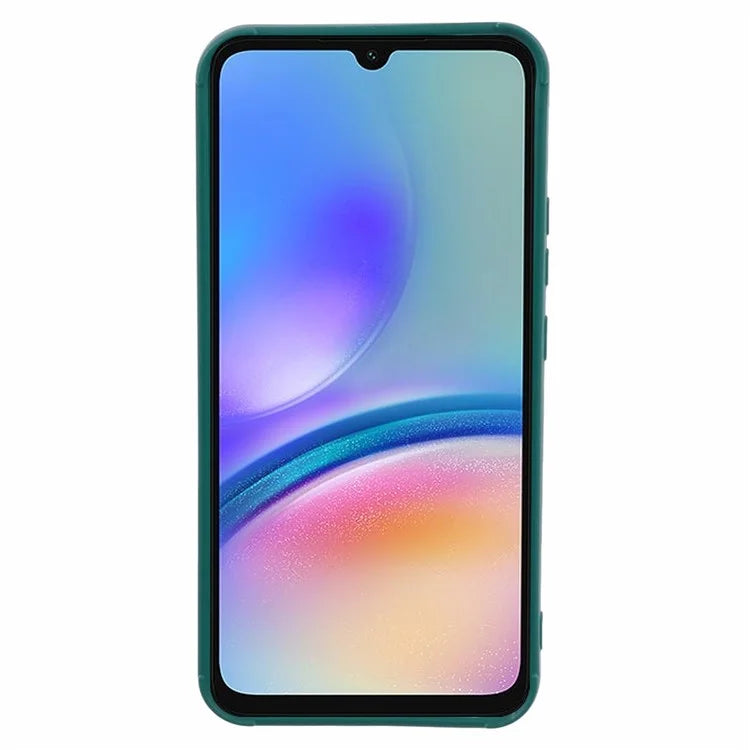For Samsung Galaxy A05s 4G TPU Cover, Grid Down Jacket Texture Cell Phone Casesish Green