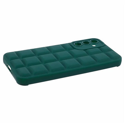 For Samsung Galaxy A05s 4G TPU Cover, Grid Down Jacket Texture Cell Phone Casesish Green
