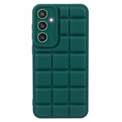 Down Jacket Texture Cover for Samsung Galaxy M34 5G / F34 5G Soft TPU Cell Phone Casesish Green