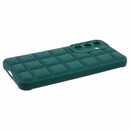 Down Jacket Texture Cover for Samsung Galaxy M34 5G / F34 5G Soft TPU Cell Phone Casesish Green