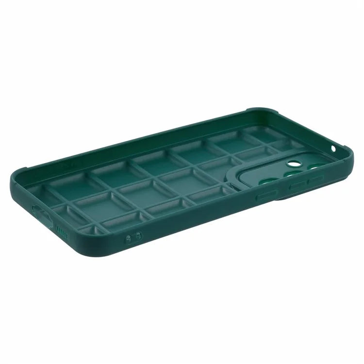 Down Jacket Texture Cover for Samsung Galaxy M34 5G / F34 5G Soft TPU Cell Phone Casesish Green