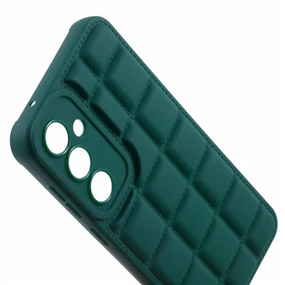Down Jacket Texture Cover for Samsung Galaxy M34 5G / F34 5G Soft TPU Cell Phone Casesish Green