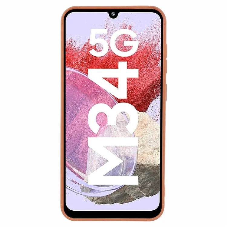 Down Jacket Texture Cover for Samsung Galaxy M34 5G / F34 5G Soft TPU Cell Phone Cases