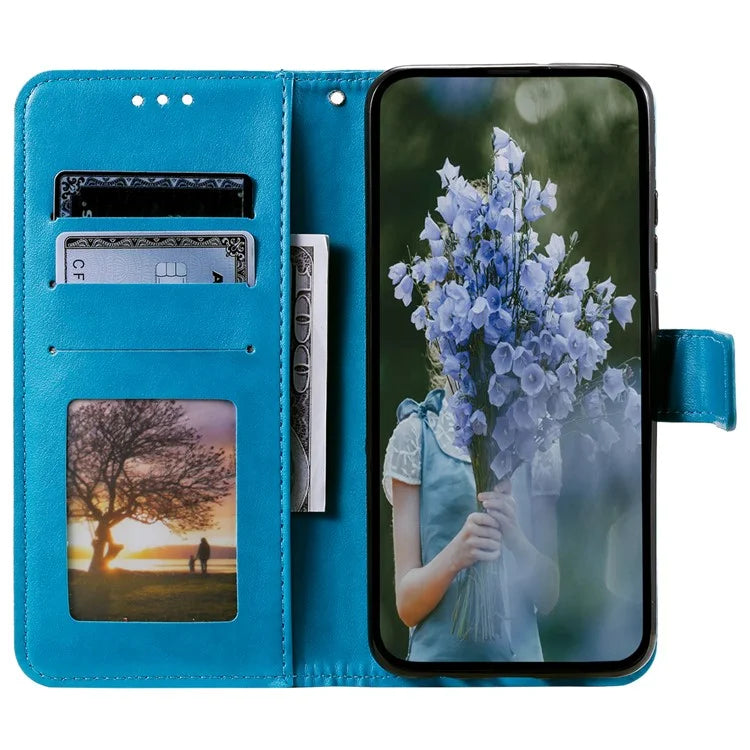 For Samsung Galaxy A35 5G Wallet Case Mandala Pattern Flower PU Leather Phone Cover
