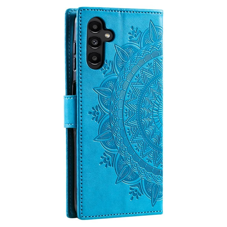 For Samsung Galaxy A35 5G Wallet Case Mandala Pattern Flower PU Leather Phone Cover