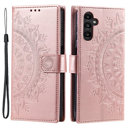 For Samsung Galaxy A35 5G Wallet Case Mandala Pattern Flower PU Leather Phone Cover