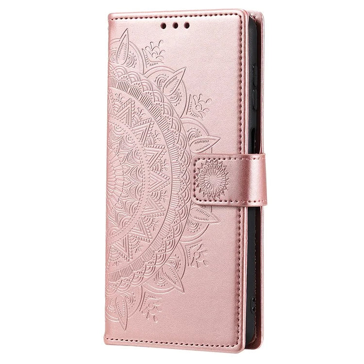 For Samsung Galaxy A35 5G Wallet Case Mandala Pattern Flower PU Leather Phone Cover