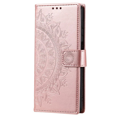 For Samsung Galaxy A35 5G Wallet Case Mandala Pattern Flower PU Leather Phone Cover