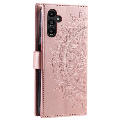 For Samsung Galaxy A35 5G Wallet Case Mandala Pattern Flower PU Leather Phone Cover