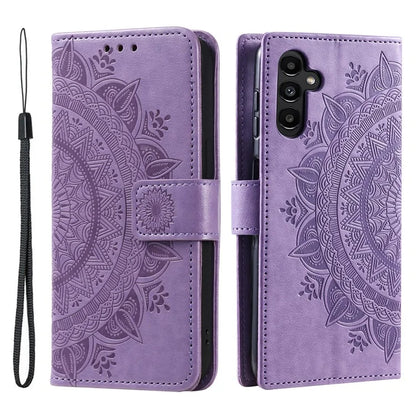 For Samsung Galaxy A35 5G Wallet Case Mandala Pattern Flower PU Leather Phone Cover