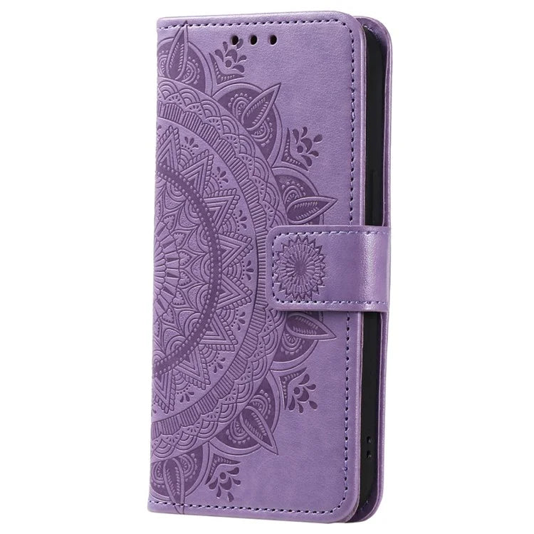 For Samsung Galaxy A35 5G Wallet Case Mandala Pattern Flower PU Leather Phone Cover