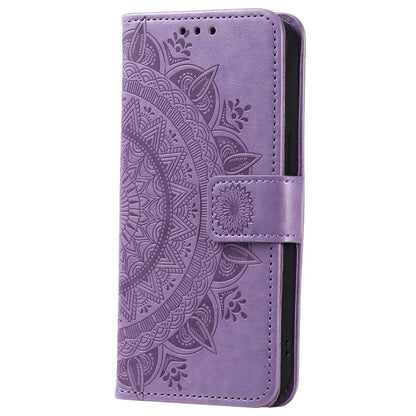 For Samsung Galaxy A35 5G Wallet Case Mandala Pattern Flower PU Leather Phone Cover