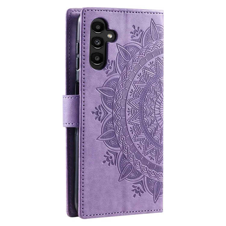 For Samsung Galaxy A35 5G Wallet Case Mandala Pattern Flower PU Leather Phone Cover